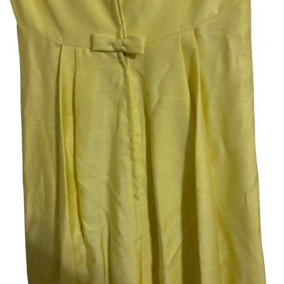 Vintage Yellow Sleeveless Maxi Bow Dress - Picture 5 of 8